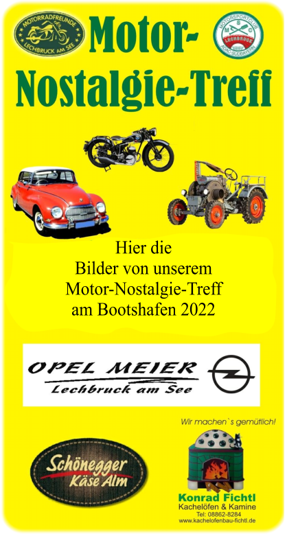 Hier dieBilder von unseremMotor-Nostalgie-Treffam Bootshafen 2022