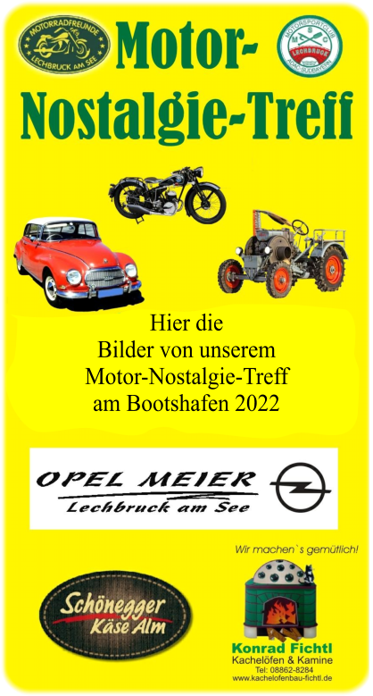 Hier dieBilder von unseremMotor-Nostalgie-Treffam Bootshafen 2022