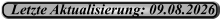 Letzte Aktualisierung: 09.08.2026