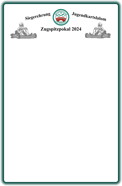 Zugspitzpokal 2024 Jugendkartslalom  Siegerehrung